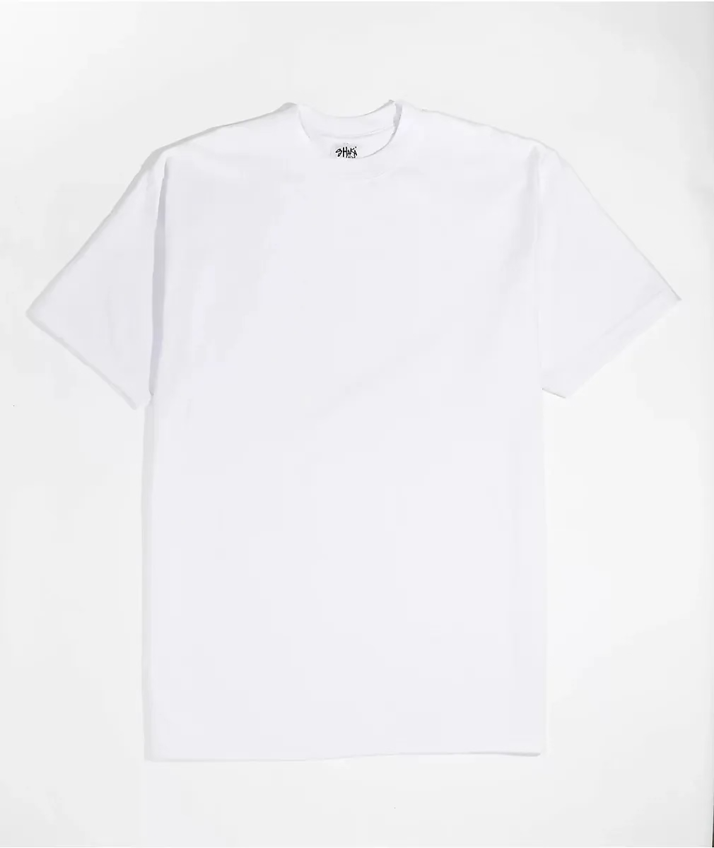 Heavyweight ShakaWear White T-Shirt Custom Print Deal